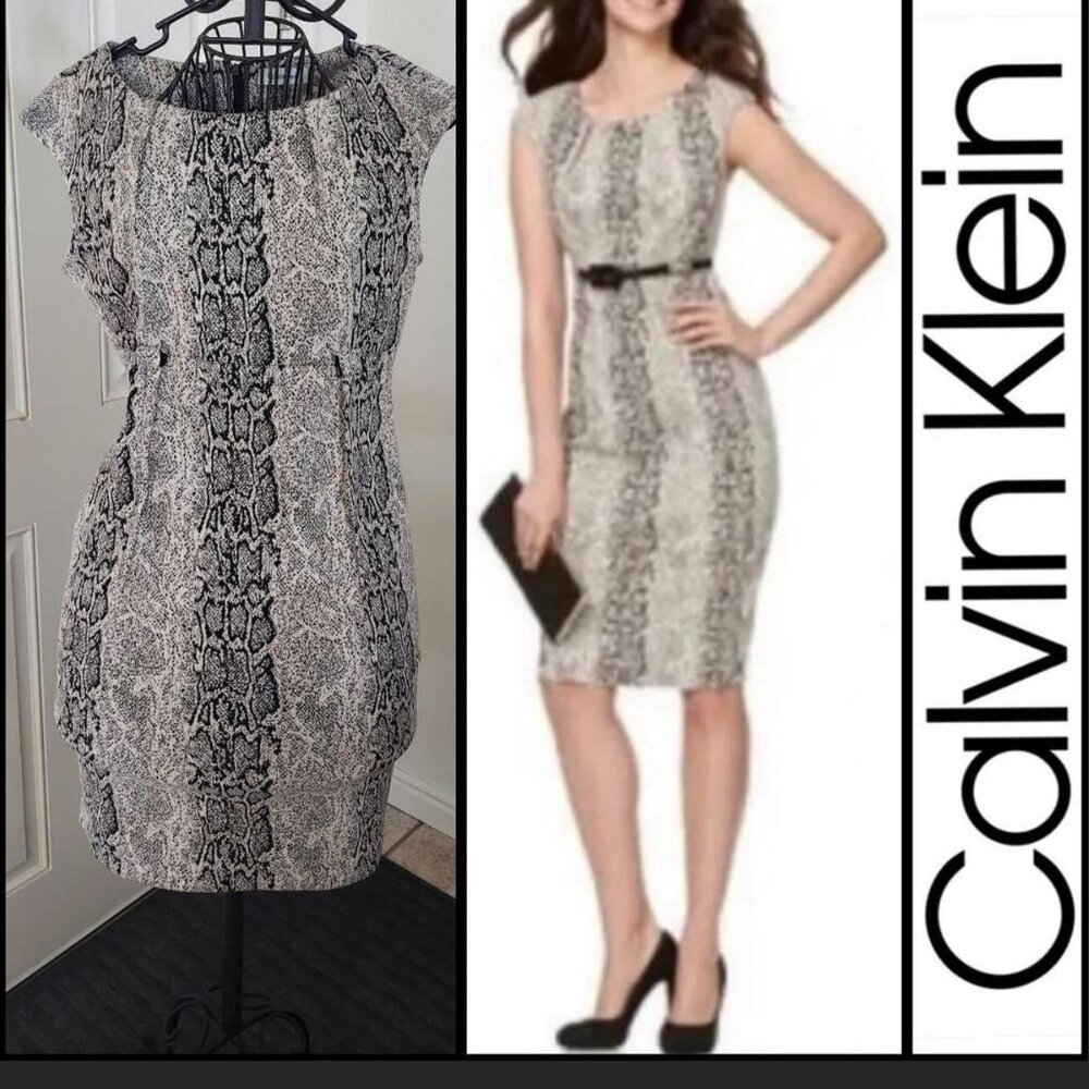 Calvin Klein Snake Skin Print dress size 6